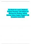 Test Bank For Lewis's Medical- Surgical Nursing&comma; 12th Edition by Mariann M&period; Harding&comma; Jeffrey Kwong&comma; Debra Hagler Chapter 1-69 Complete Latest 2025