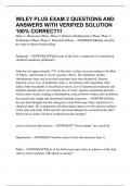 WILEY PLUS EXAM 2 QUESTIONS AND ANSWERS WITH VERIFIED SOLUTION 100&percnt; CORRECT&excl;&excl;&excl;