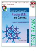 COMPLETE Test Bank - Timby's Fundamental Nursing Skills and Concepts 13th Edition &lpar; Loretta A Donnelly-Moreno&comma; 2024&rpar; All Chapters 1-38&vert; Newest Edition