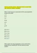BIO 210 LECTURE &lpar;ACTUAL 2025&sol;2026&rpar; EXAM &num;4 QUESTIONS  AND VERIFIED CORRECT ANSWERS