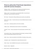 Post & Lafourche Final Exam Questions And All Correct Answers&period;