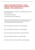 CHEM 210 BIOCHEMISTRY MODULE 1 EXAM &vert; PORTAGE LEARNING QUESTIONS AND VERIFIED ANSWERS &vert; 100&percnt; GUARANTEE PASS