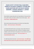 RANGE SAFETY OFFICER FINAL EXAM 2025 &vert; COMPLETE ACCURATE CURRENTLY TESTING REAL EXAM QUESTIONS WITH DETAILED VERIFIED ANSWERS &vert; ALREADY GRADED A&plus; &vert; EXPERT GUARANTEED PASS