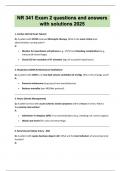NR 341 Exam 2 questions and answers with solutions 2025&period;