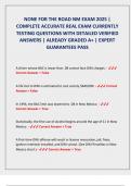 NONE FOR THE ROAD NM EXAM 2025 &vert;  COMPLETE ACCURATE REAL EXAM CURRENTLY  TESTING QUESTIONS WITH DETAILED VERIFIED  ANSWERS &vert; ALREADY GRADED A&plus; &vert; EXPERT  GUARANTEES PASS
