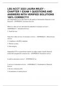 LSU ACCT 3222 LAURA WILEY - CHAPTER 1 EXAM 1 QUESTIONS AND ANSWERS WITH VERIFIED SOLUTIONS 100&percnt; CORRECT&excl;&excl;&excl;