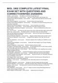 BIOL 1902 COMPLETE LATEST FINAL EXAM SET WITH QUESTIONS AND CORRECT&sol;VERIFIED ANSWERS