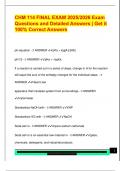 CHM EXAM PACKAGE DEAL QUESTIONS AND VERIFIED DETAILED ANSWERS &vert; 100&percnt; GUARANTEED PASS &vert; ALREADY GRADED A&plus;