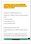 CorePower Yoga C1 Class 2025&sol;2026  Exam Questions Marking Scheme New  Update &vert; A&plus; Rated 