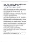 BIOL 1902 COMPLETE LATEST ACTUAL SET WITH QUESTIONS AND CORRECT&sol;VERIFIED ANSWERS