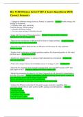 Bio 1500 Mizzou Schul TEST 2 Exam Questions With Correct Answers