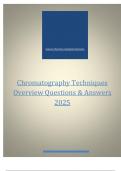 Chromatography Exam Questions With Correct Answers 2025&comma; Chromatography Techniques Overview Questions & Answers 2025  & INTERMOLECULAR FORCES AND CHROMATOGRAPHY TECHNIQUES &ndash; FLASHCARDS TEST 2025