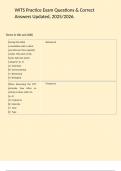 WITS Practice Exam Questions & Correct Answers Updated&comma; 2025&sol;2026&period;