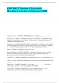 PSW NACC Review 1 Exam with Questions and Correct Answers 2025&period;