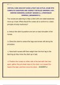 CRITICAL CARE HESI EXIT EXAM LATEST 2025 ACTUAL EXAM WITH  COMPLETE QUESTIONS AND CORRECT DETAILED ANSWERS &lpar;100&percnt;  VERIFIED ANSWERS&rpar; &vert;ALREADY GRADED A&plus;&vert; &vert;&vert;PROFESSOR  VERIFIED&vert;&vert; &vert;&vert;BRANDNEW&excl;&excl;&excl;&vert;&vert; 
