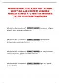 MISSOURI POST TEST EXAM 2025 &vert; ACTUAL QUESTIONS AND CORRECT ANSWERS &vert; ALREADY GRADED A&plus; &vert; VERIFIED ANSWERS &vert; LATEST UPDATE&vert;RECOMMENDED