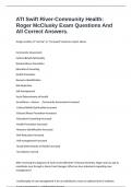 ATI Swift River-Community Health&colon; Roger McClusky Exam Questions And All Correct Answers&period;