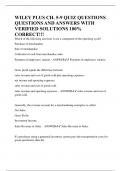 WILEY PLUS CH&period; 5-9 QUIZ QUESTIONS QUESTIONS AND ANSWERS WITH VERIFIED SOLUTIONS 100&percnt; CORRECT&excl;&excl;&excl;