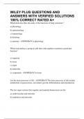 WILEY PLUS QUESTIONS AND ANSWERS WITH VERIFIED SOLUTIONS 100&percnt; CORRECT RATED A&plus;