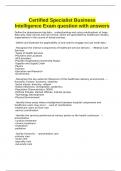 Certified Specialist Business Intelligence Exam question with answers