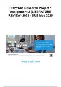 HRPYC81 Research Project 3 Assignment 2 &lpar;LITERATURE REVIEW&rpar; 2025 &lpar;649079&rpar; - DUE May 2025&period;&period;