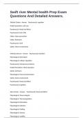 Swift river Mental health Prep Exam Questions And Detailed Answers&period;