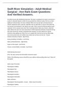 Swift River Simulation - Adult Medical Surgical - Ann Rails Exam Questions And Verified Answers&period;