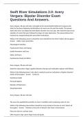 Swift River Simulations 2&period;0&colon; Avery Vergara&colon; Bipolar Disorder Exam Questions And Answers&period;