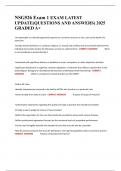 NSG526 Exam 1 EXAM LATEST UPDATE&lpar;QUESTIONS AND ANSWERS&rpar; 2025 GRADED A&plus;