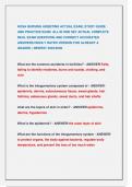 HOSA NURSING ASSISTING ACTUAL EXAM&comma; STUDY GUIDE  AND PRACTICE EXAM ALL IN ONE SET ACTUAL COMPLETE  REAL EXAM QUESTIONS AND CORRECT ACCURATED  ANSWERS HIGHLY RATED VERSION FOR ALREADY A  GRADED &vert; NEWEST 2025&sol;2026&period;