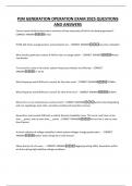 PJM GENERATION OPERATION EXAM 2025 QUESTIONS AND ANSWERS