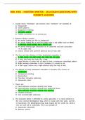 BIOL 1902 &ndash; MIDTERM WINTER &ndash; 2014 EXAM QUESTIONS WITH CORRECT ANSWERS