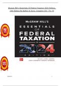 Test Bank For Mcgraw-Hill's Essentials Of Federal Taxation 2024 Edition&comma; 15th Edition By Spilker & Ayers&comma; Complete &lpar;Ch 1 To 17&rpar; In PDF