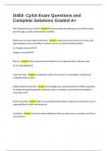 D483- CySA Exam Questions and Complete Solutions Graded A&plus;