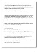 Georgia Pest Control Test Questions and Answers 100&percnt; Correct verified answers