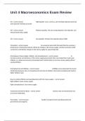 Unit 4 Macroeconomics Exam Review Questions With Well Elaborated Answers A&plus; Score&period;