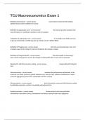  TCU Macroeconomics Exam 1 Advanced Questions And Correct Detailed Answers Graded A&plus;&period;