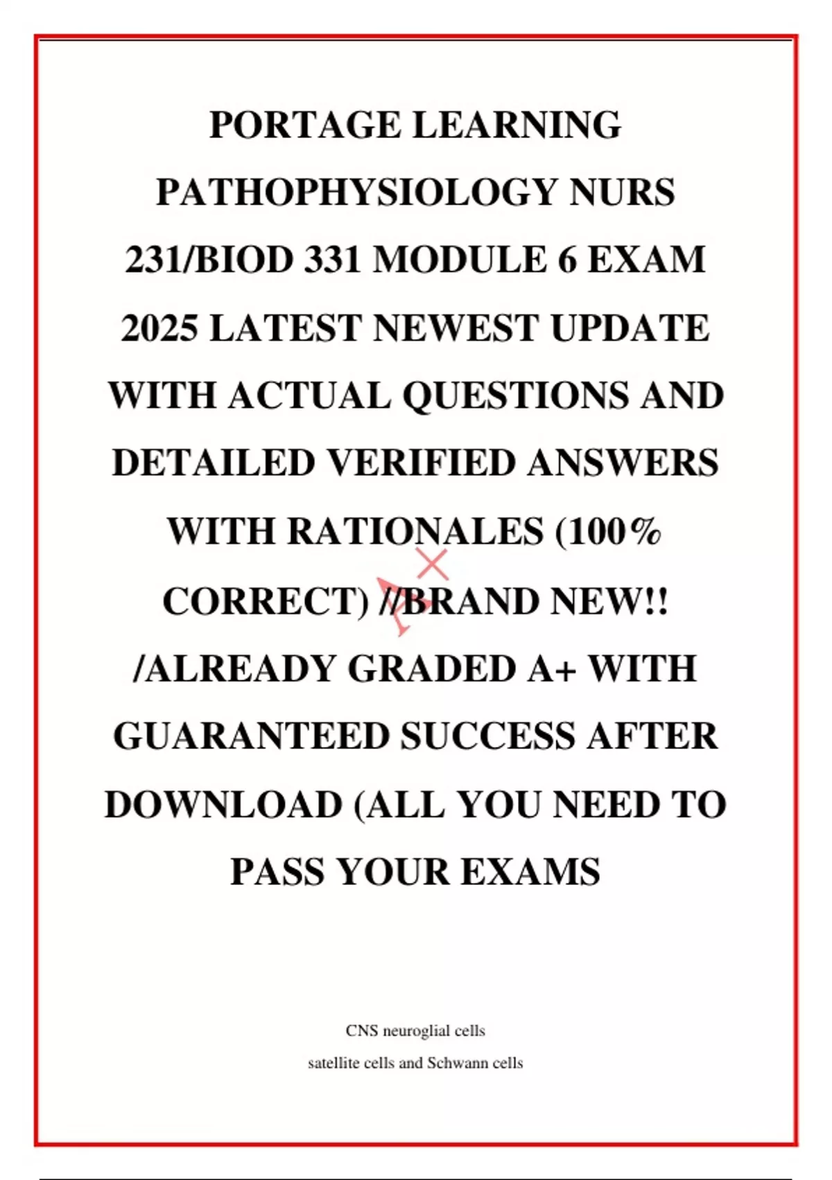 PORTAGE LEARNING PATHOPHYSIOLOGY NURS 231/BIOD 331 MODULE 6 EXAM 2025 ...