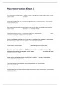 Macroeconomics Exam 3 Examples Questions And Answers Solved&period;