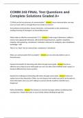 COMM 243 FINAL Test Questions and Complete Solutions Graded A&plus;