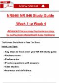 NR 546 &sol; NR 546 Midterm Exam Study Guide &lpar;Week 1 - 4&rpar;&colon; Most Comprehensive Questions & Answers - 100&percnt; Verified &lpar;Latest 2025 &sol; 2026&rpar;