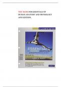TEST BANK FOR ESSENTIALS OF HUMAN ANATOMY AND PHYSIOLOGY 10TH EDITION by Elaine N&period; Marieb