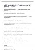 ATC Basics Block 1 Final Exam And All Correct Answers&period;