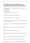 ATC Basics Block 2 Midterm Exam Questions And 100&percnt; Correct Answers&period;