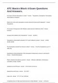 ATC Basics Block 4 Exam Questions And Answers&period;