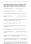 ATC Basics End of Course Exam Test Questions With All Solved Solutions&period;