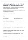 ATC Academy Basics - LP 15 - Title 14&comma; CFR Part 91 Questions And Answers&period;