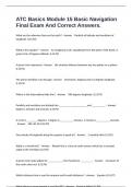ATC Basics Module 15 Basic Navigation Final Exam And Correct Answers&period;