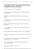FAA Basics EOC Test Questions And All Complete Correct Answers&period;