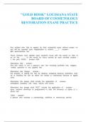 "GOLD BOOK" LOUISIANA STATE BOARD OF COSMETOLOGY RESTORATION EXAM&sol; PRACTICE